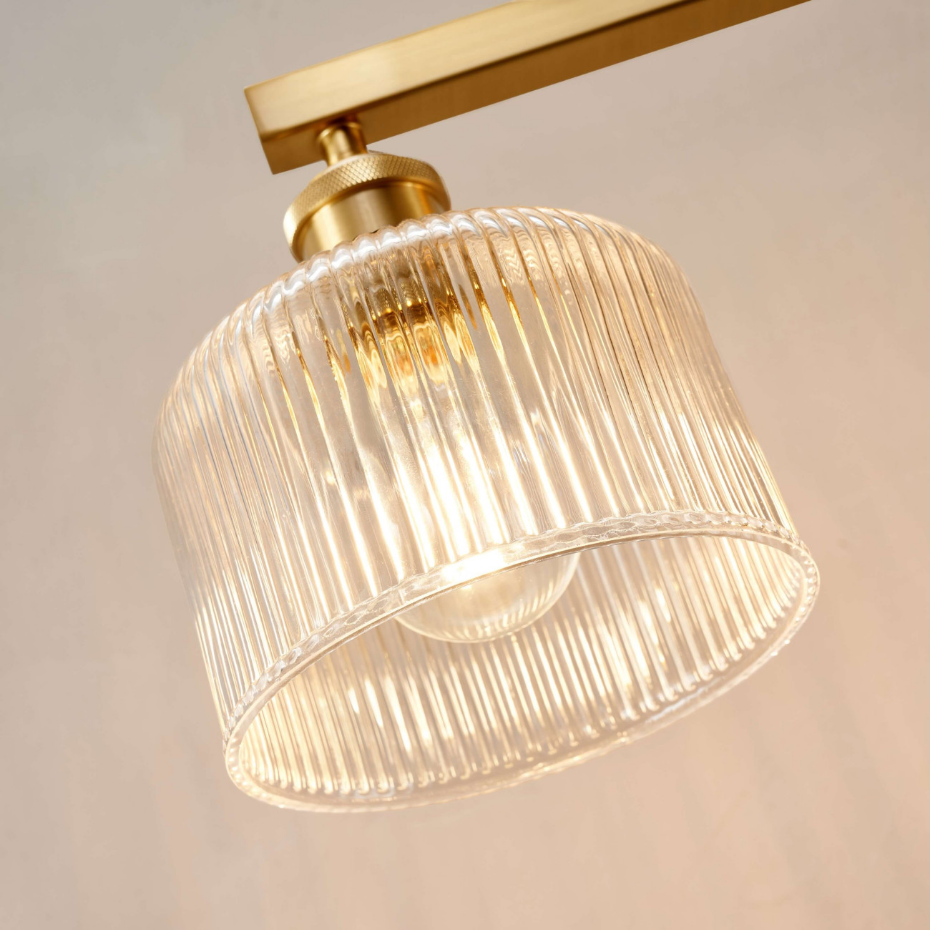 Suspension linéaire verre strié - AURÉLINE