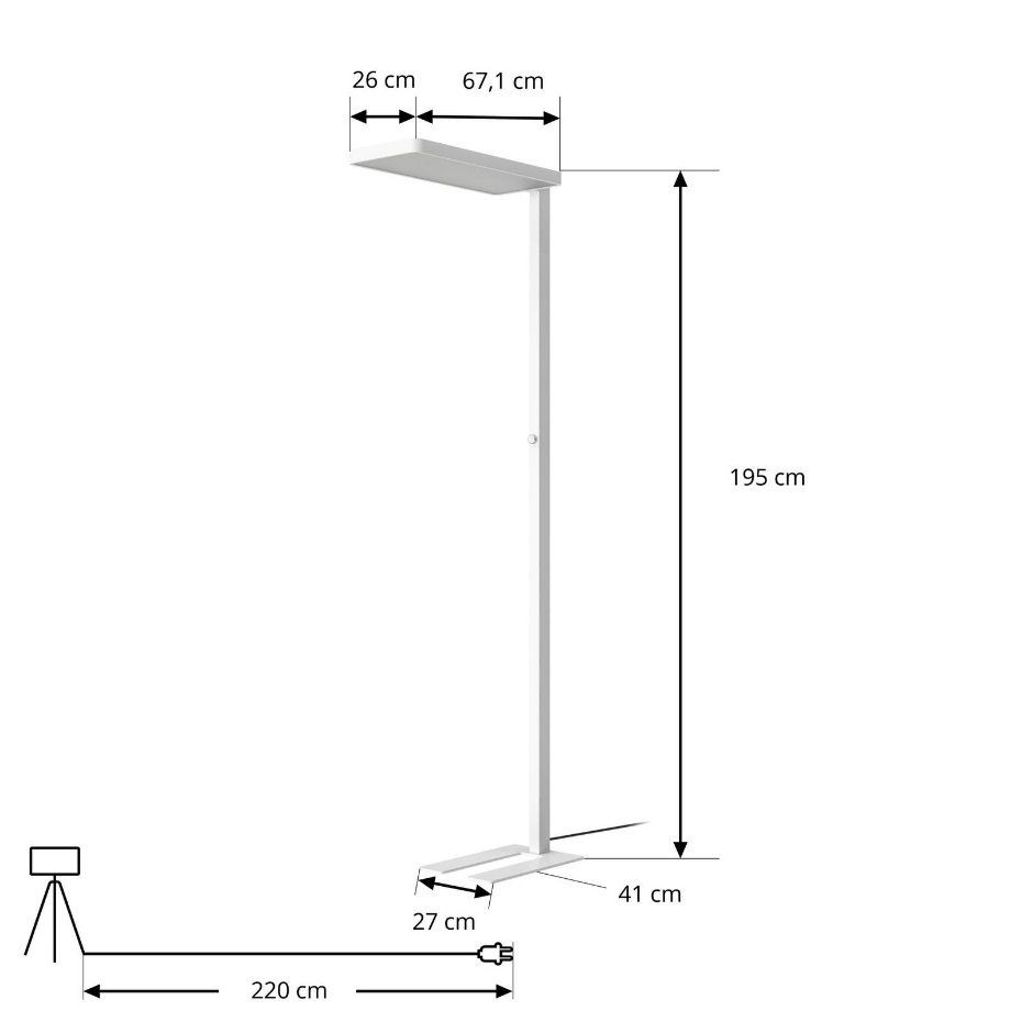 Lampadaire en aluminium moderneLED, Timon