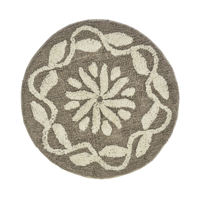 Petit tapis rond coton tufté