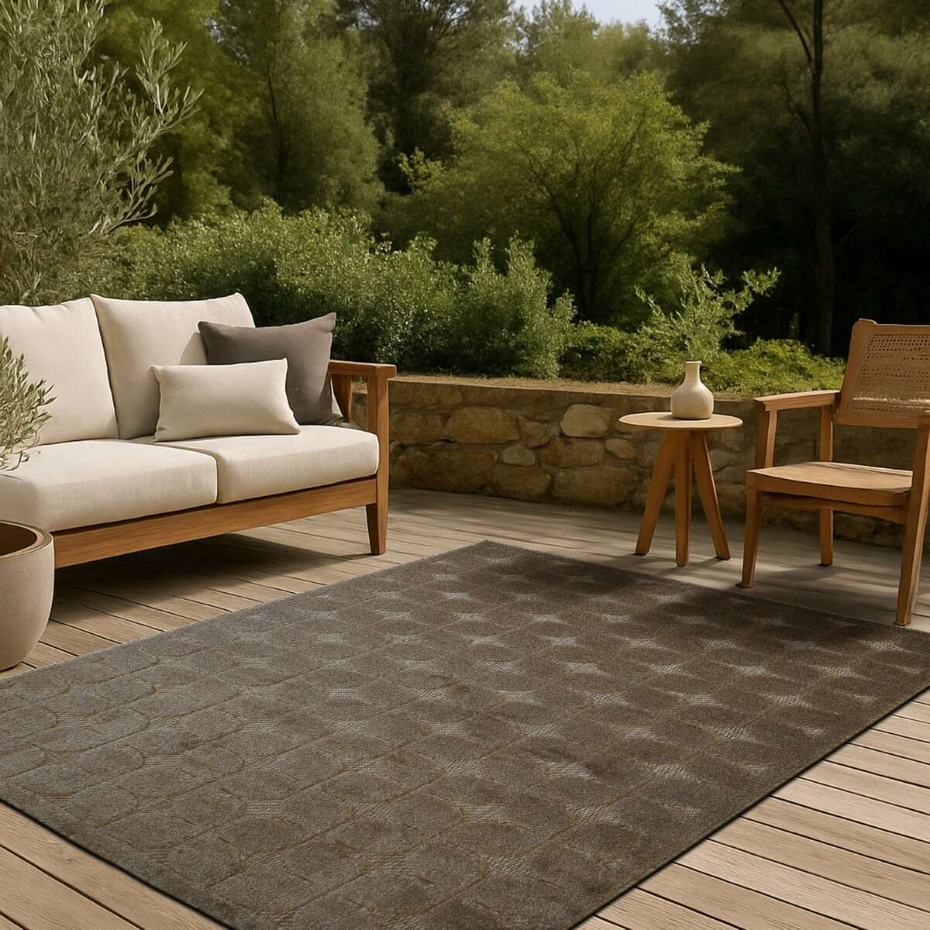 Tapis salon à relief moderne   rosé NEW AGE FIFTIES