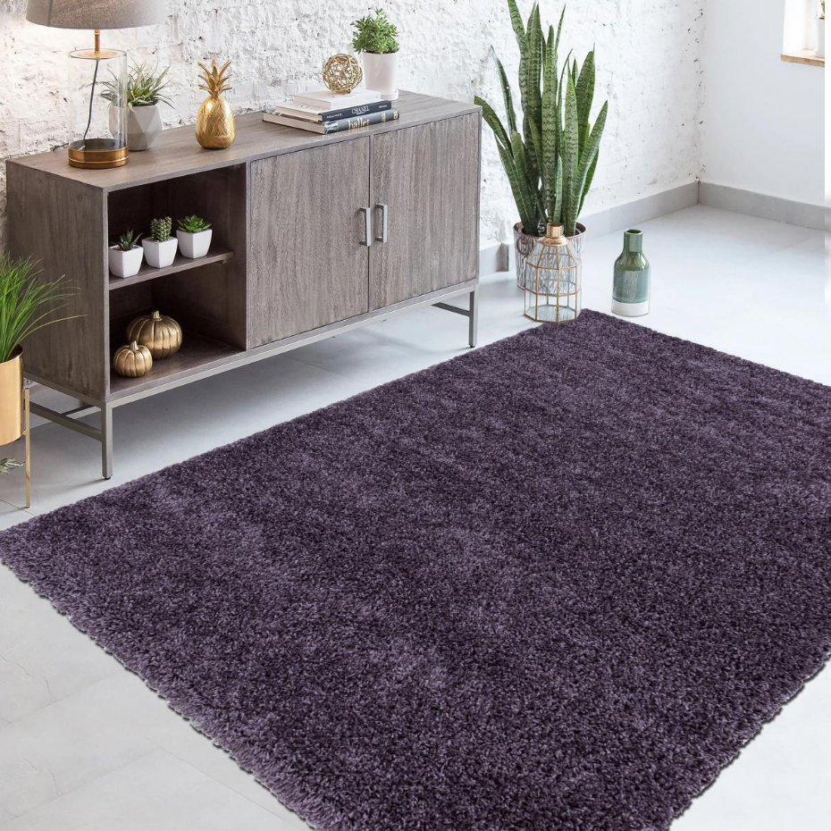 Tapis poils longs shaggy tissé motif uni UNI I