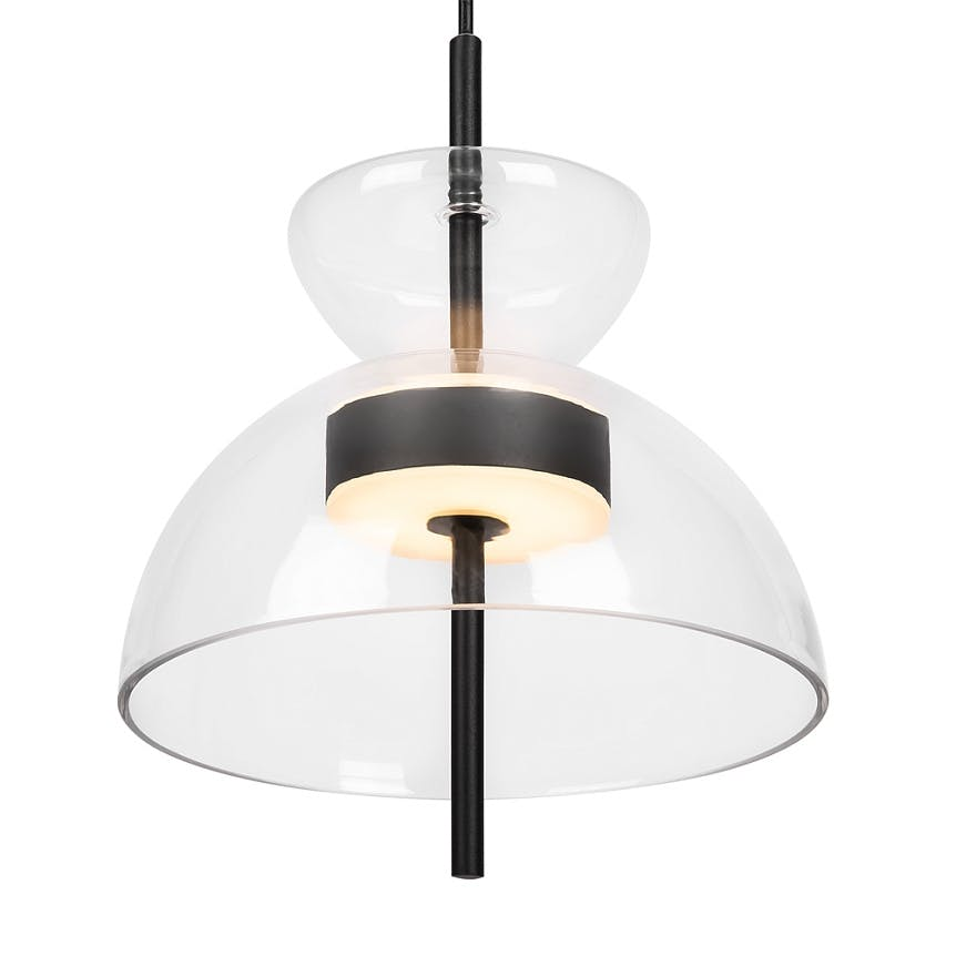 Suspension LED abat-jour en verre diabolo NORA