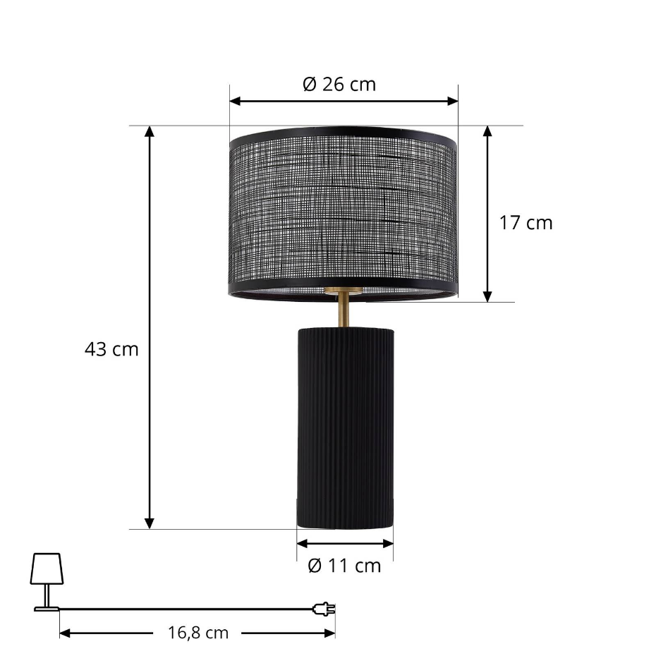 Lampe à poser en verre moderne, Sorscha