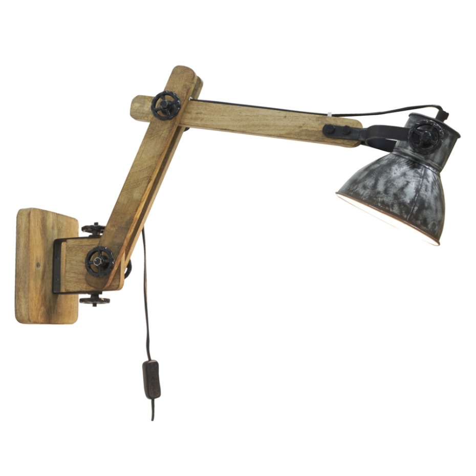 Applique en bois recyclé et métal Archi
