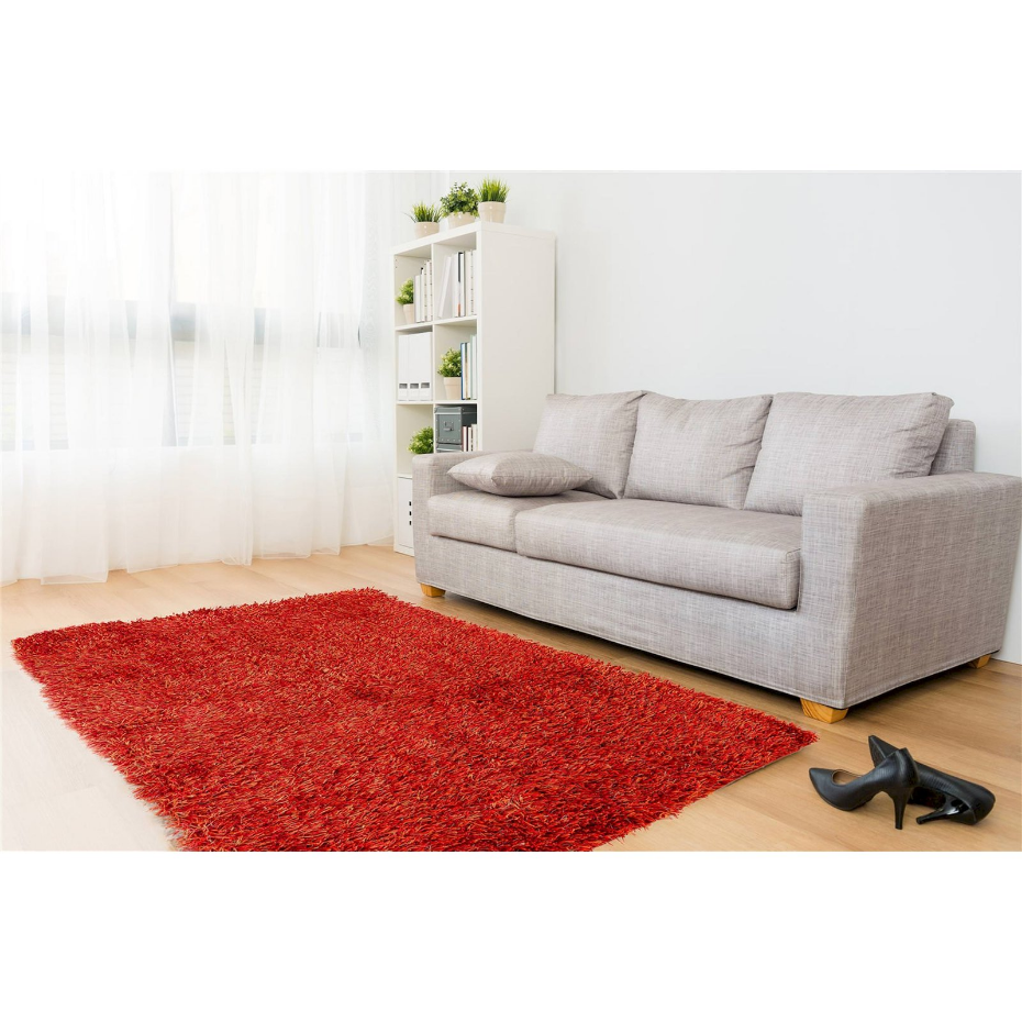 Tapis shaggy en polyester à poils longs