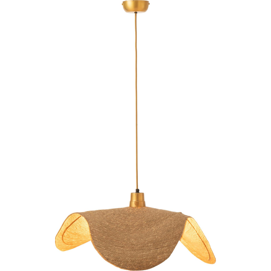 Lampe suspendue en rotin forme organique