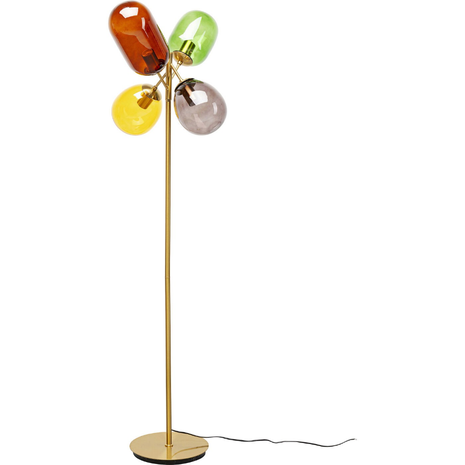 Lampadaire en verre et acier, BALLOON DANCE