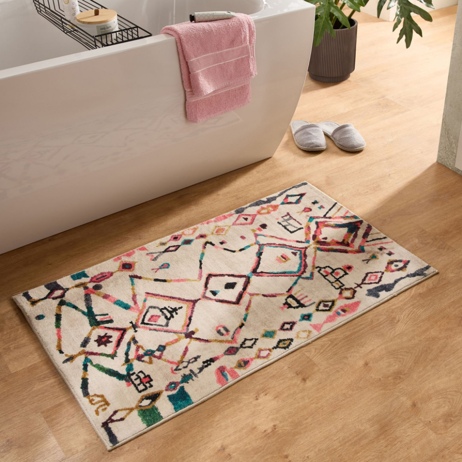 Tapis de bain moelleux aux couleurs vives - ARIELLA