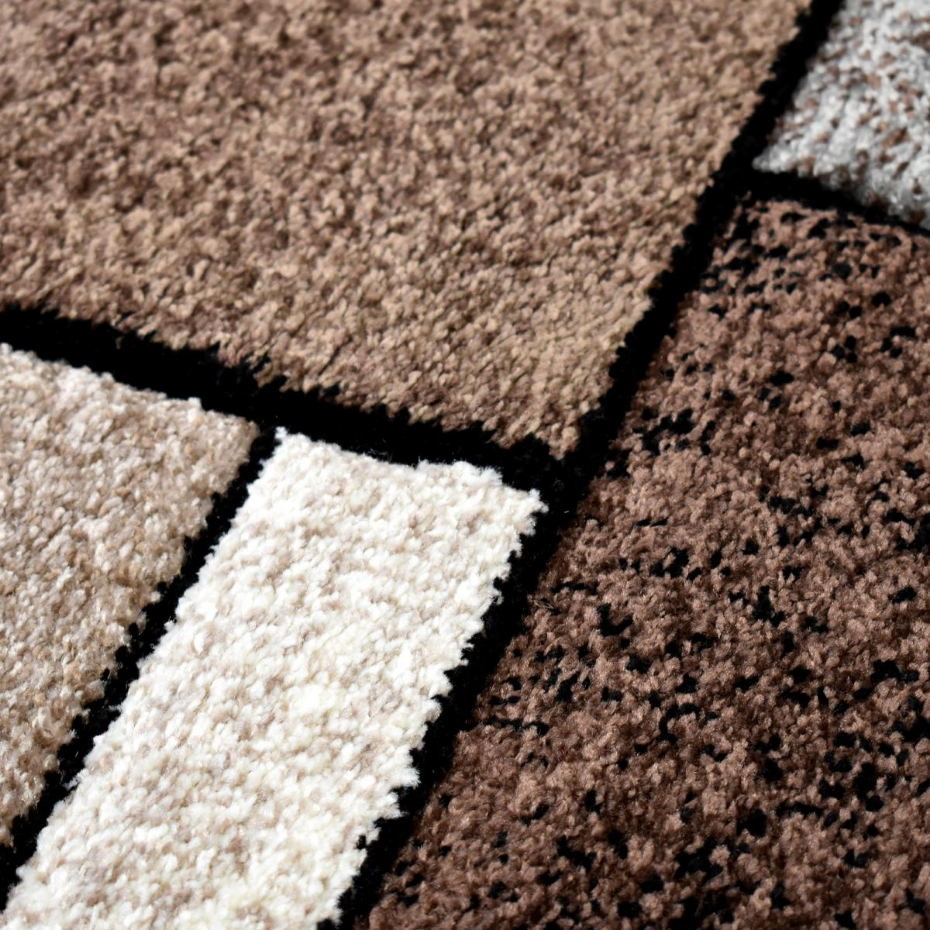 Tapis salon et chambre tissé motif géométrique LYN8 GEOME