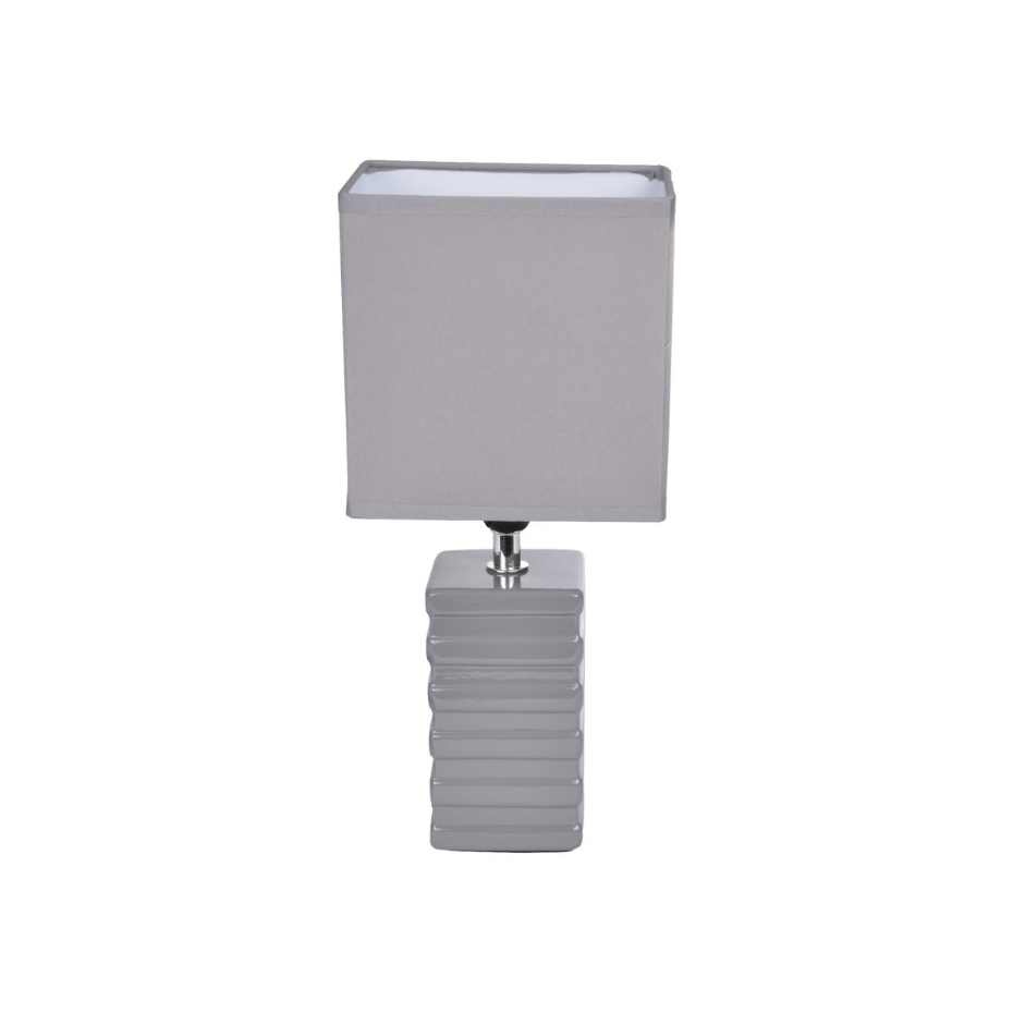 Lampe pilier strie blanc