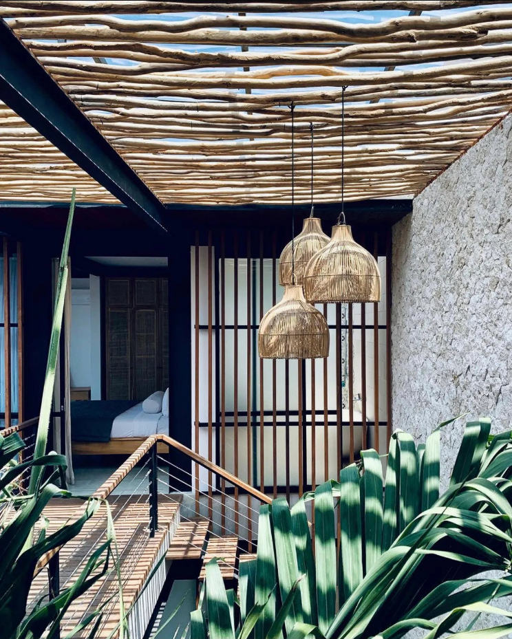 Suspension en rotin LOBSTER TRAP