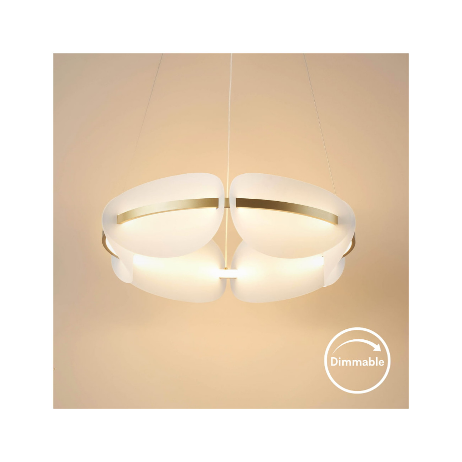 Suspension LED capsule galbée - CRISTALIA