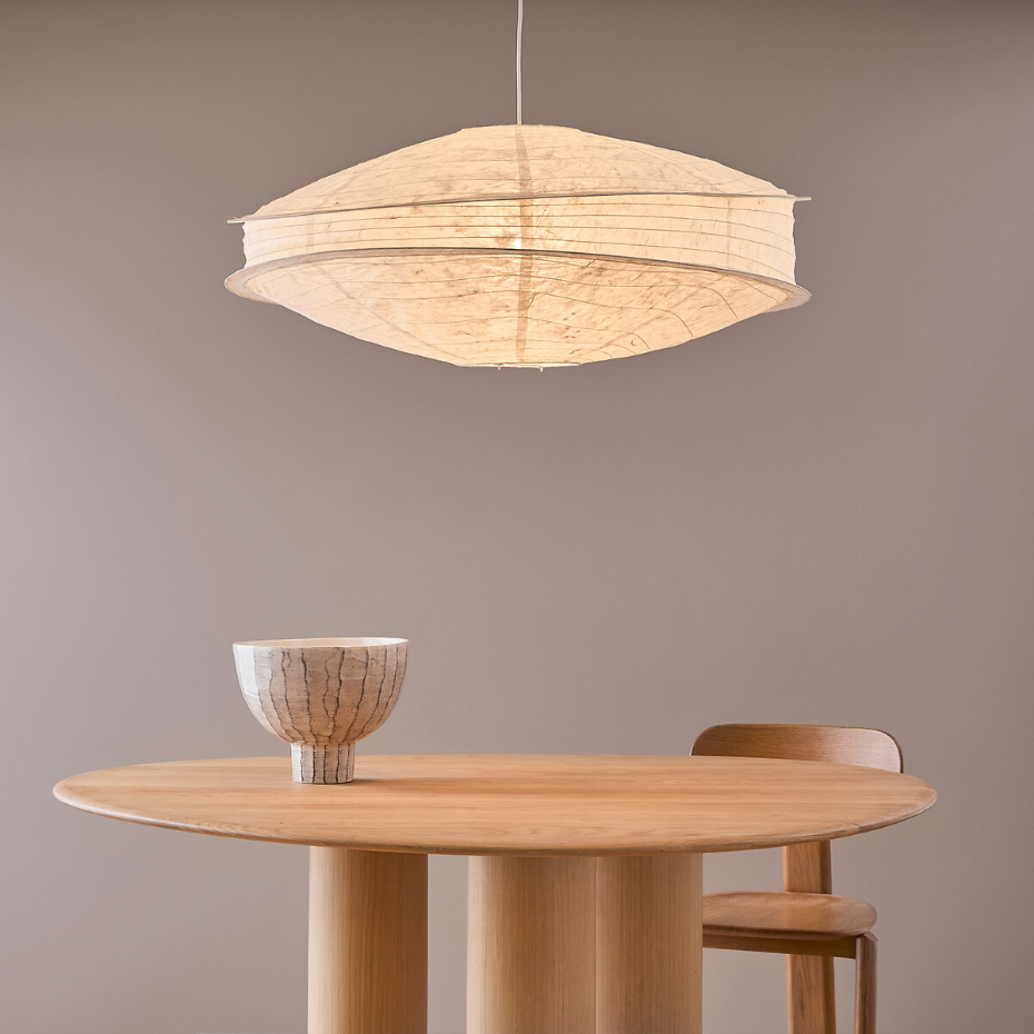 Suspension en papier texturé, diamètre 91 cm, NASSAH