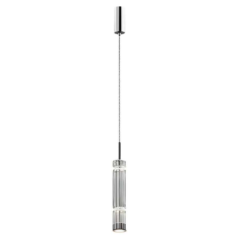 Suspension design à LED, abat-jour en verre SOLANA