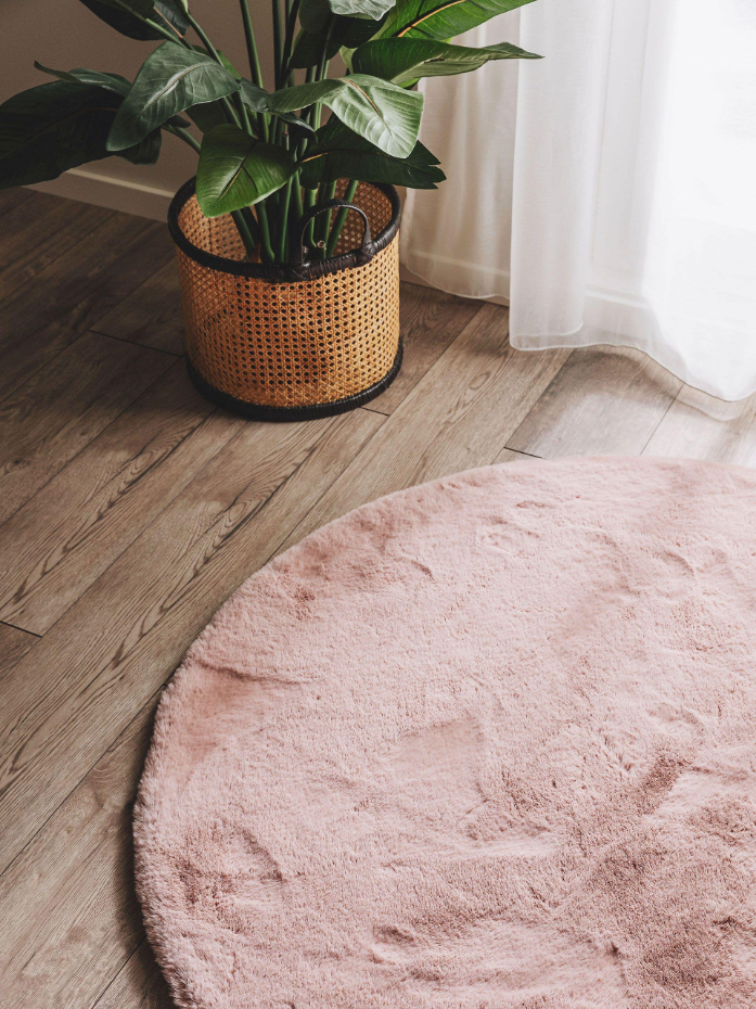 Tapis rond imitation fourrure DAVE
