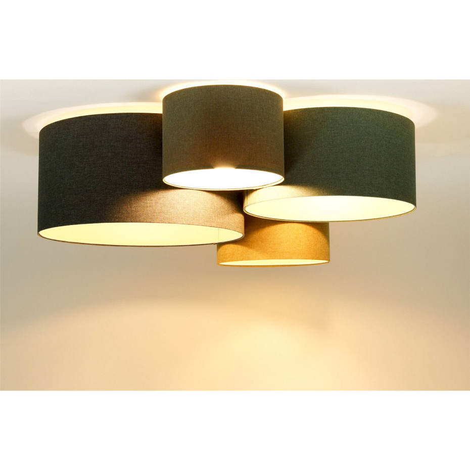 Plafonnier rond en tissu pour salon ou chambre Boho Elegant