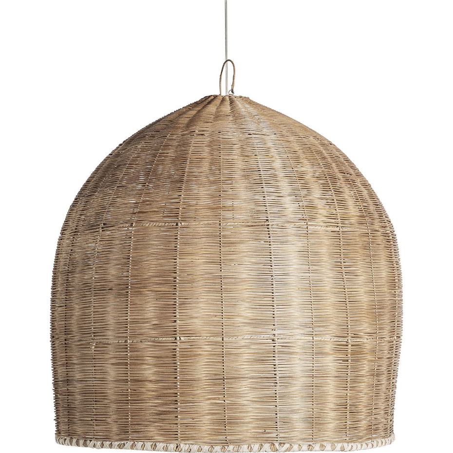 Lustre en rotin tressé