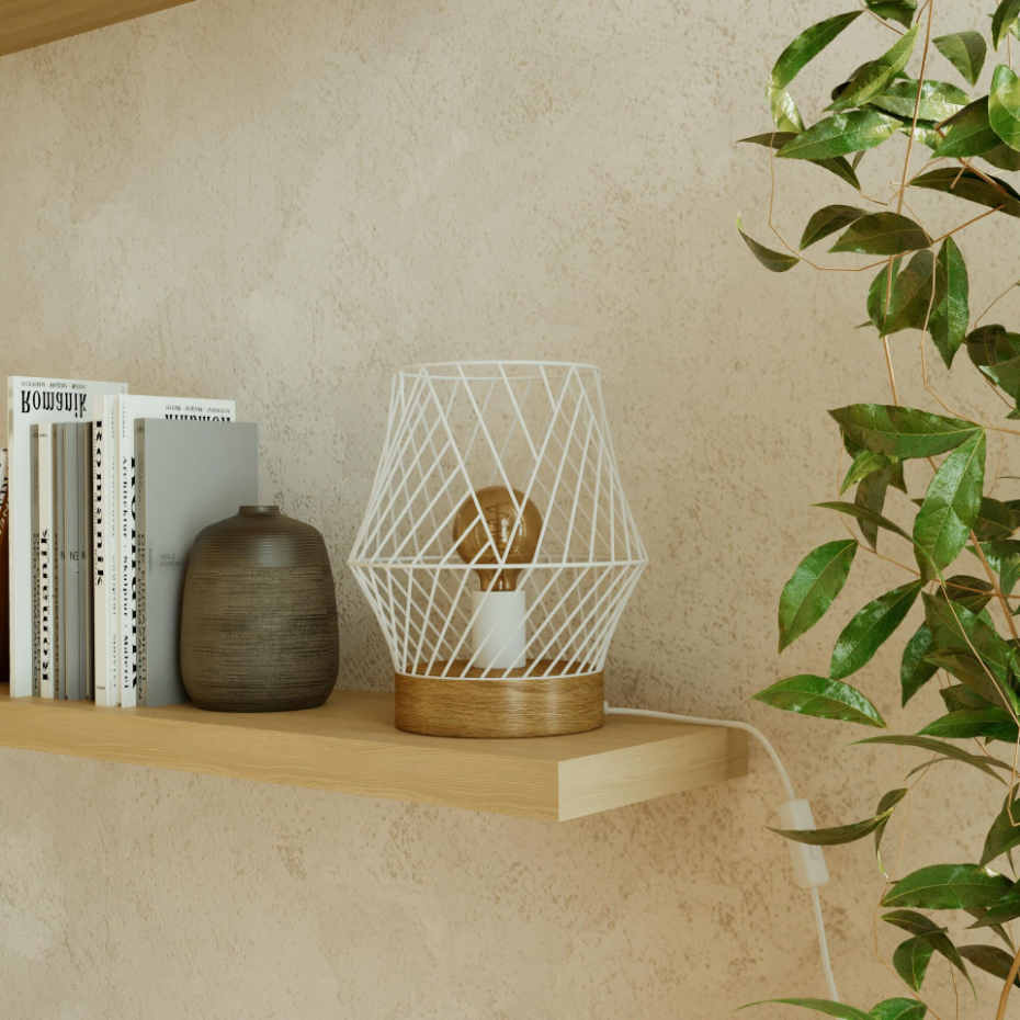 Lampe à poser métal et bois, KANEL