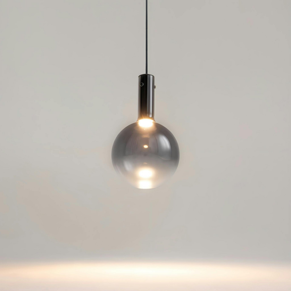 Suspension 1 globe en verre soufflé DELTONA