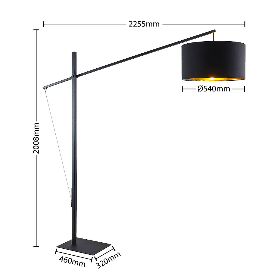 Lampadaire en métal moderne, Mossa