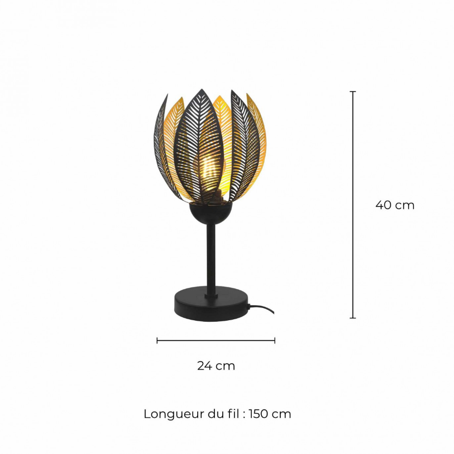Lampe à poser en métal perforé, VESCA