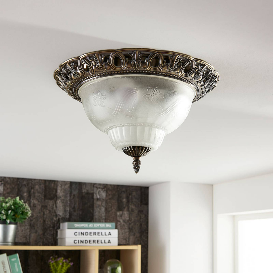 Plafonnier en verre antique, Anni