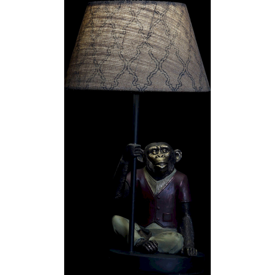 Lampe de table singe en résine