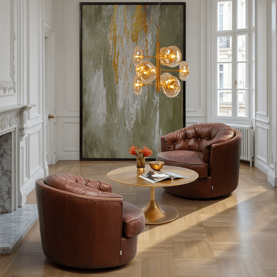 Suspension en verre et acier, HEADLIGHT