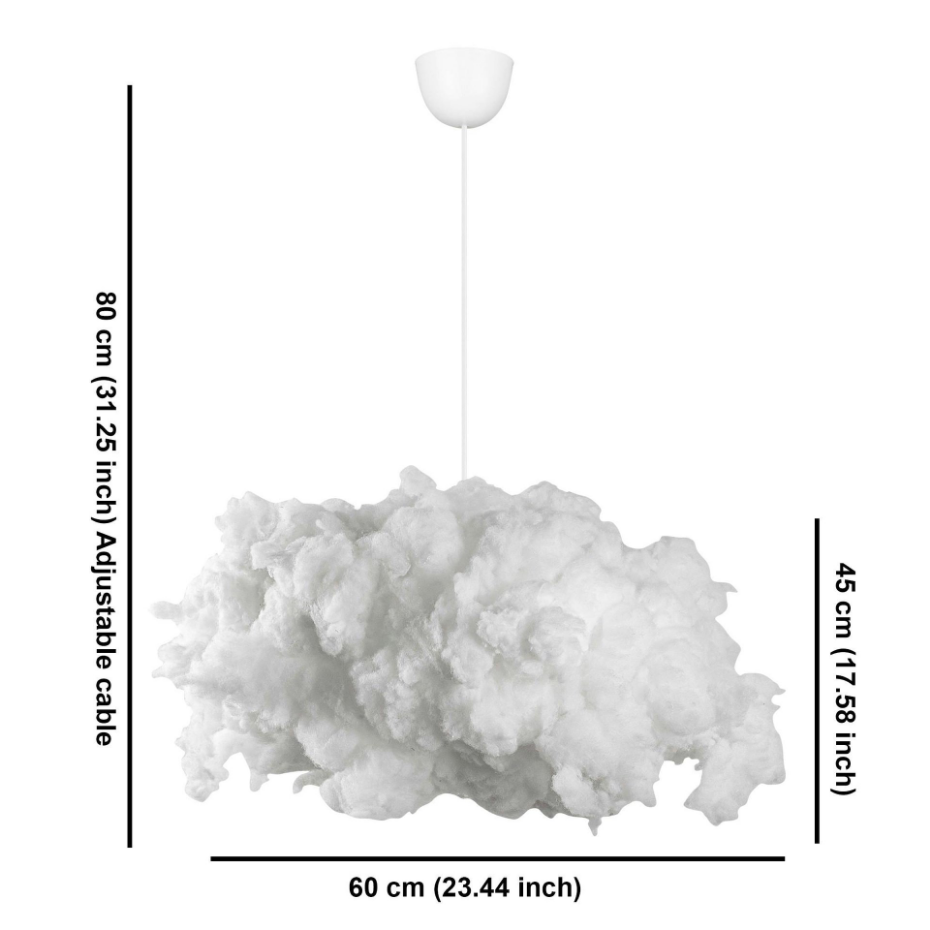 Suspension design blanche effet nuage, pour chambre SILE