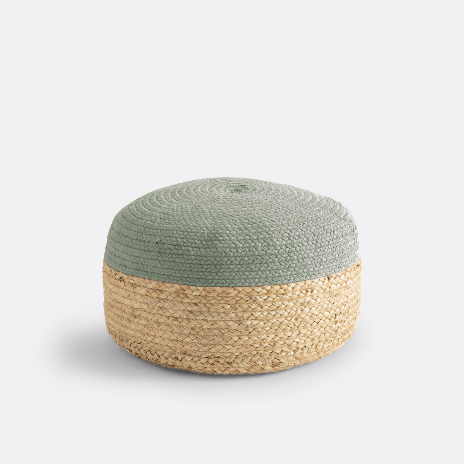 Pouf bicolore jute Popayan