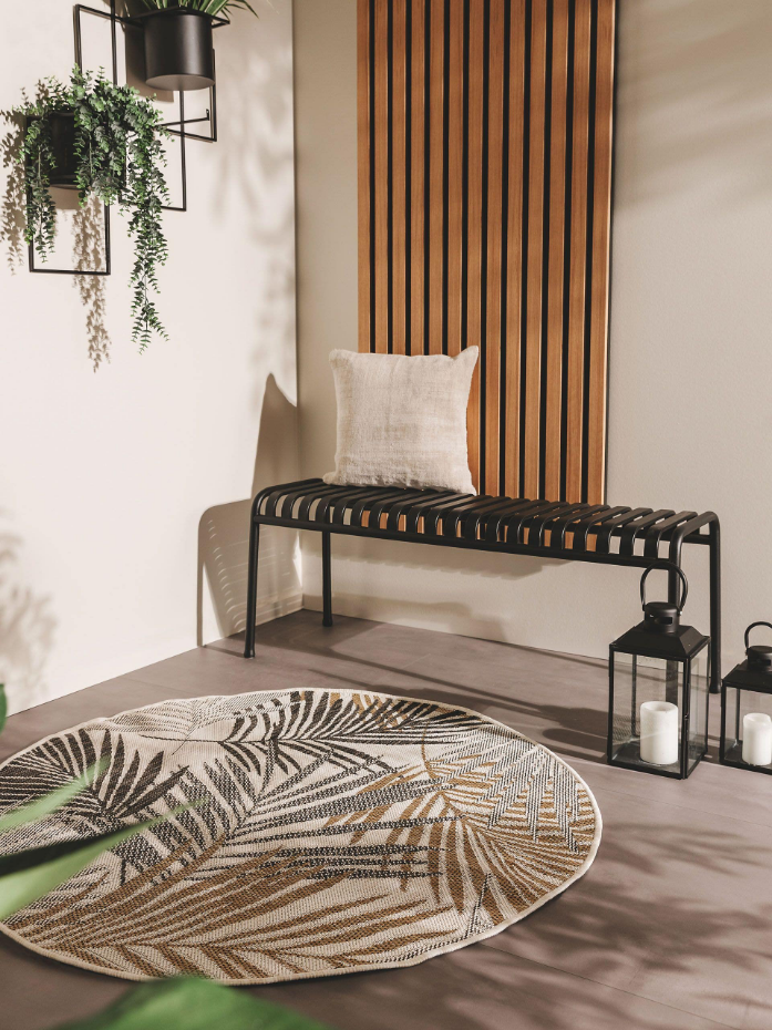Tapis d'extérieur & intérieur rond CLEO