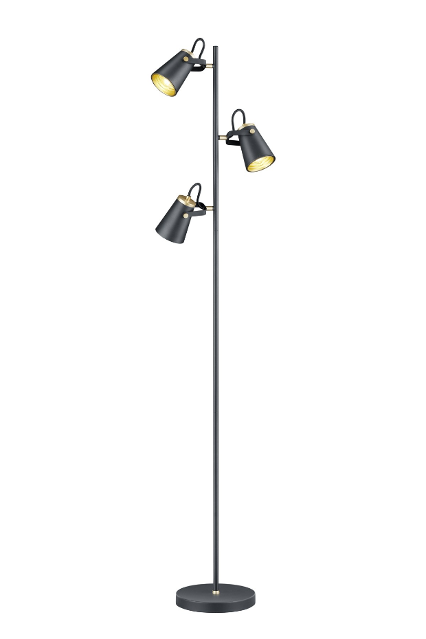Lampadaire design en métal industriel, EDWARD