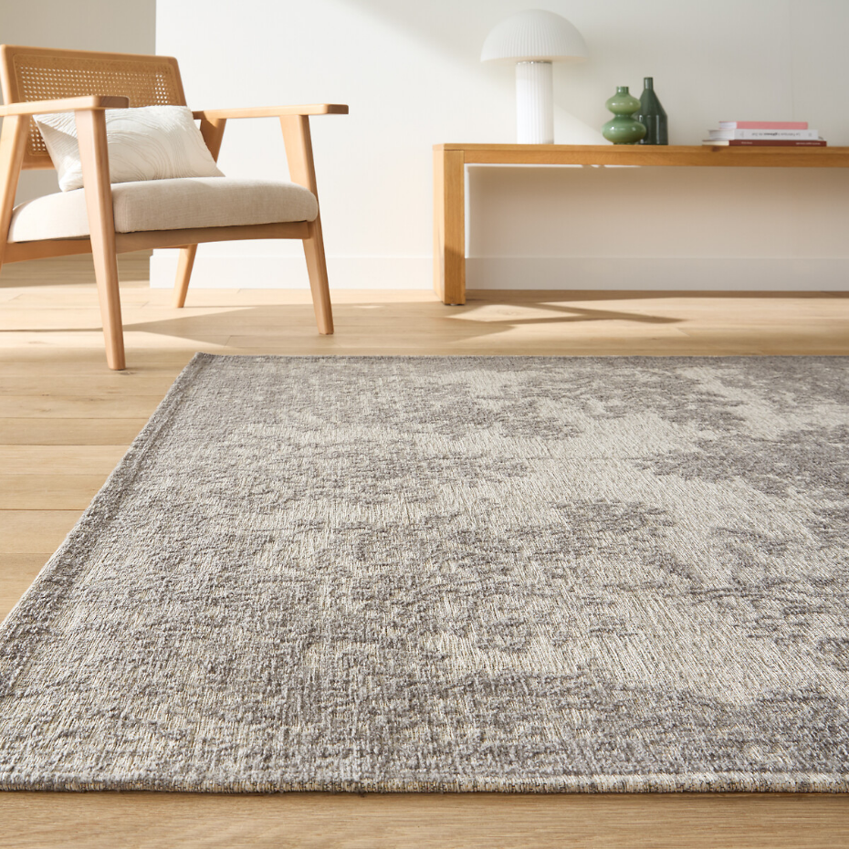 Tapis tissé plat vintage effet used, Osca