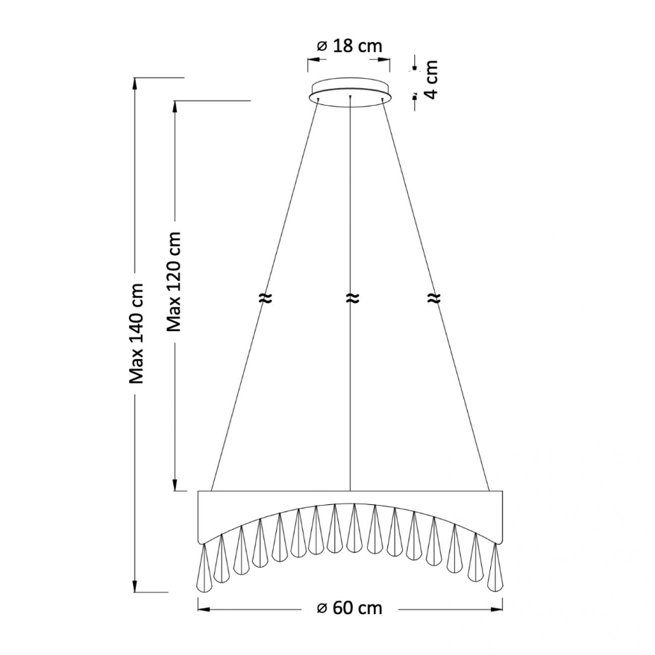 Suspension anneau de cristal – CAPILANO