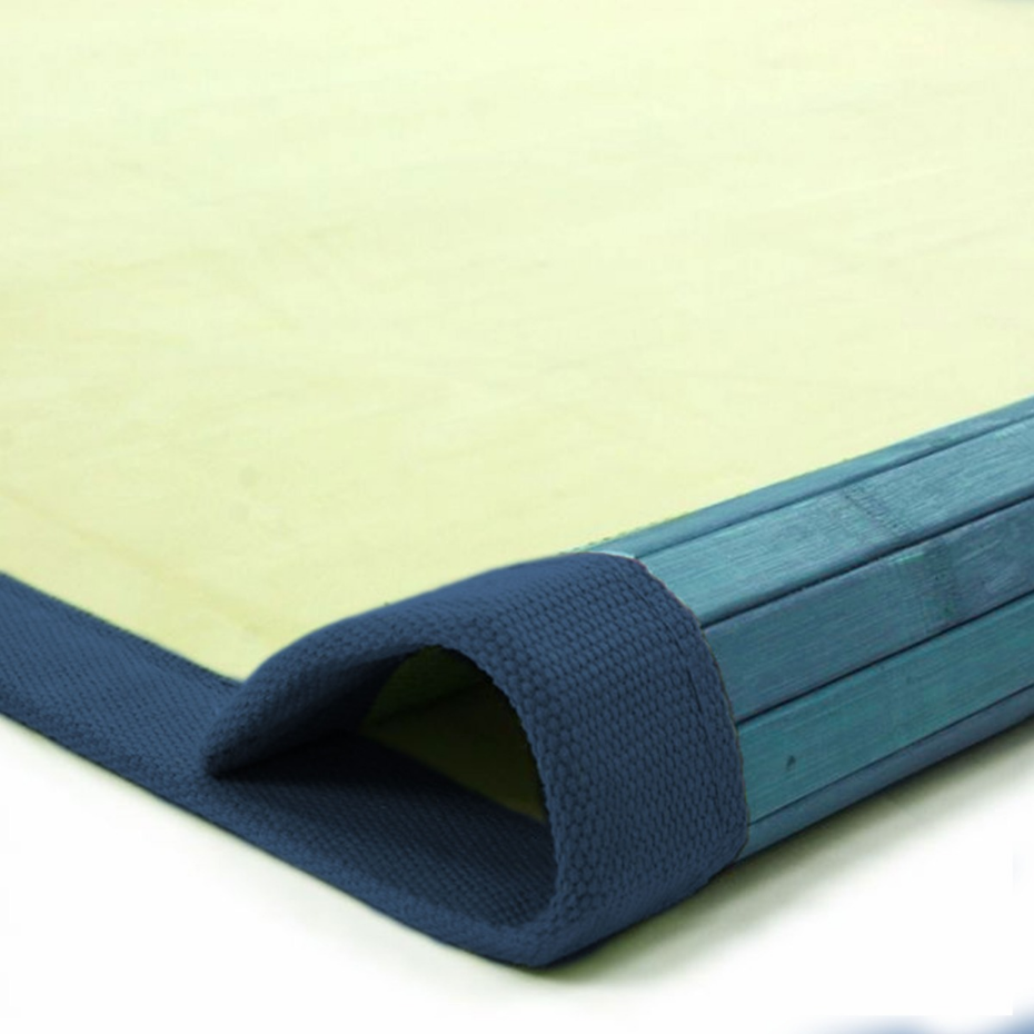Tapis en bambou larges lattes ganse SOLO BAMBOO