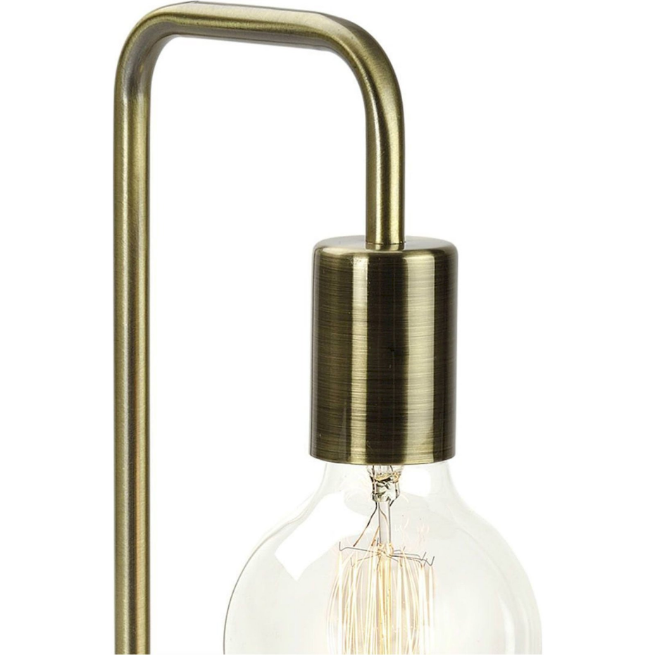 Lampe de table design industriel en métal et bois rond