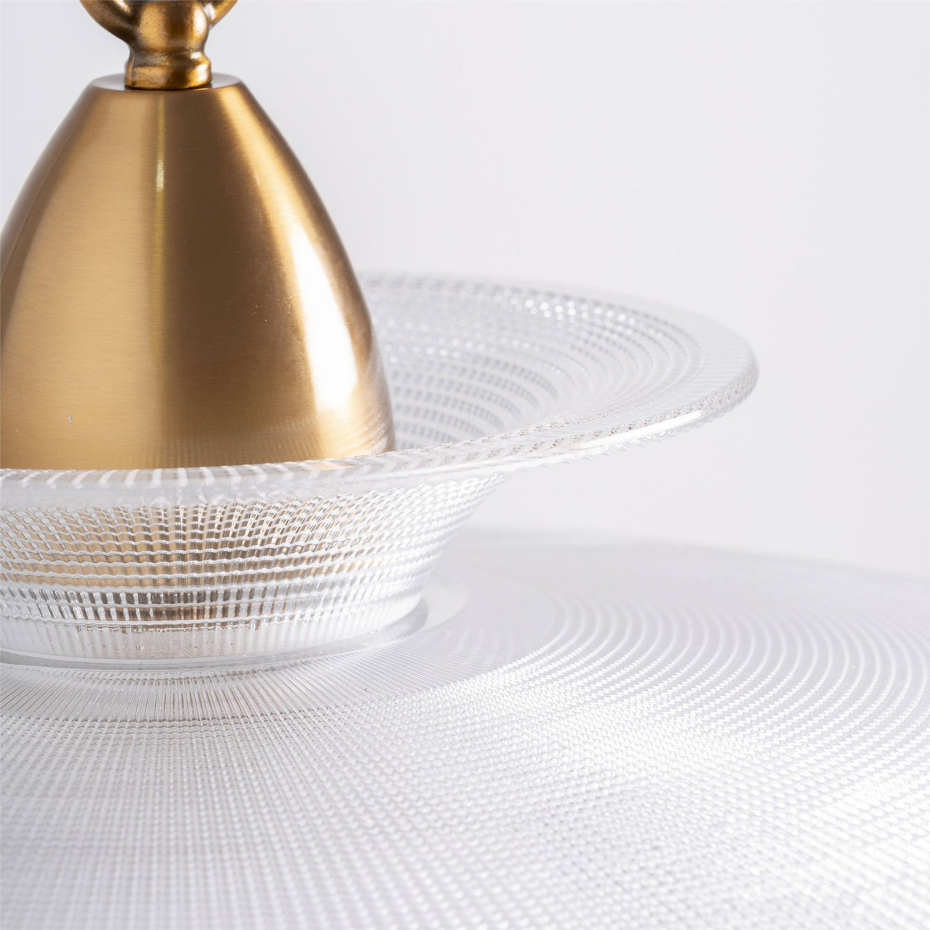 Lustre style art déco en cristal fumé transparent