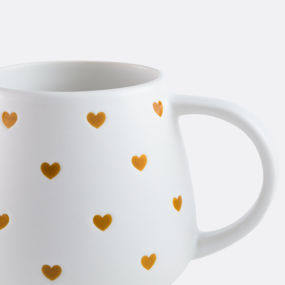 Lot de 2 mugs imprimé cœurs, SCACCO