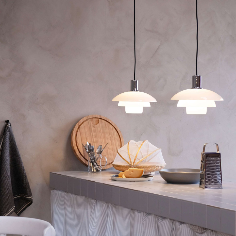 Suspension verre opale D28 MORPH