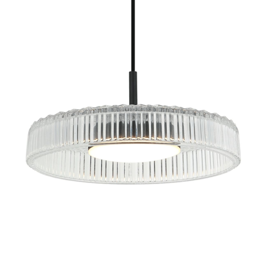 Suspension LED verre cannelé - DAMIAN