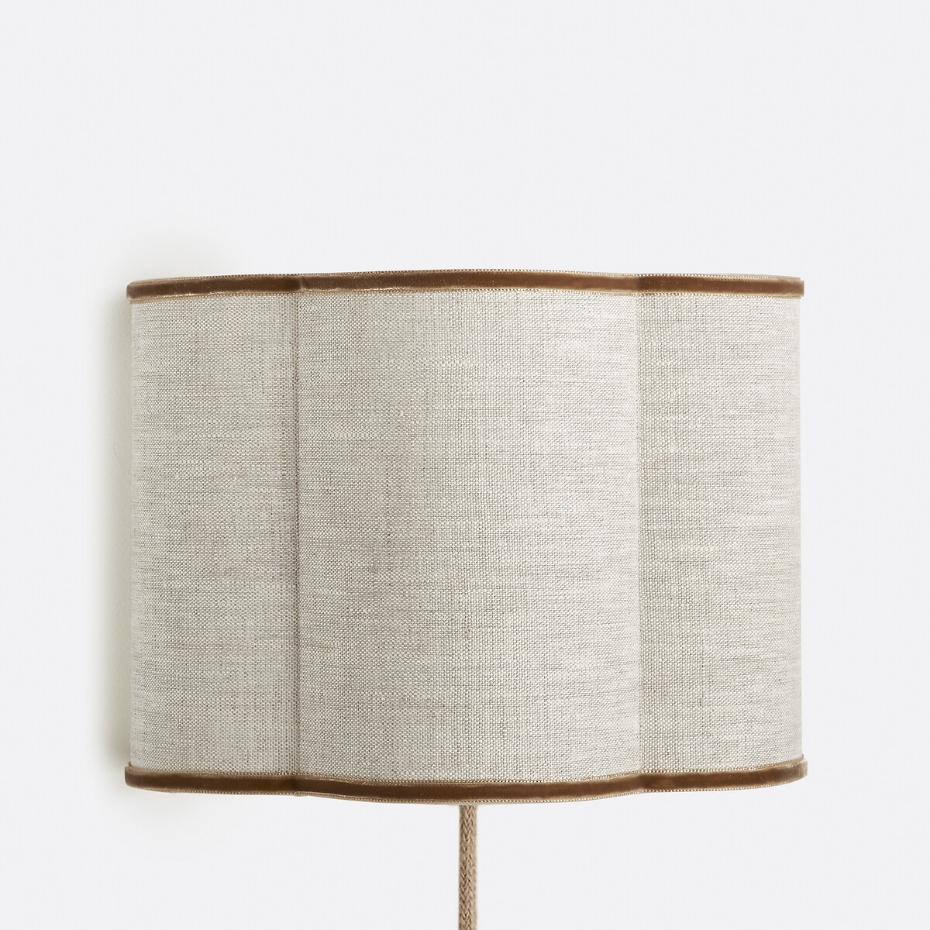 Applique en lin et velours, THADE