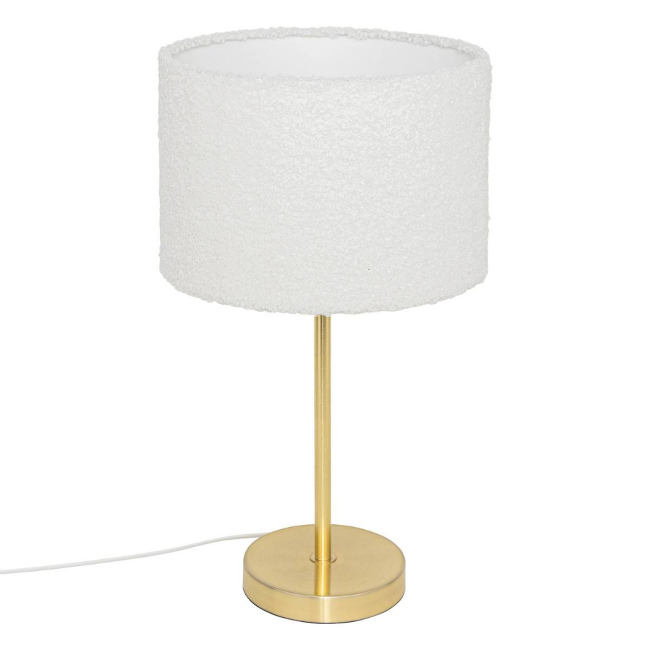 Lampe à poser métal tissu bouclette TINA