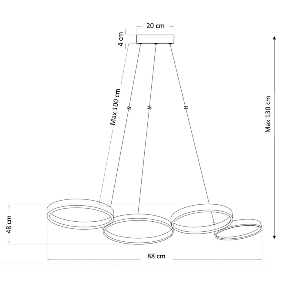 Grande suspension LED ultra design - NEWTON