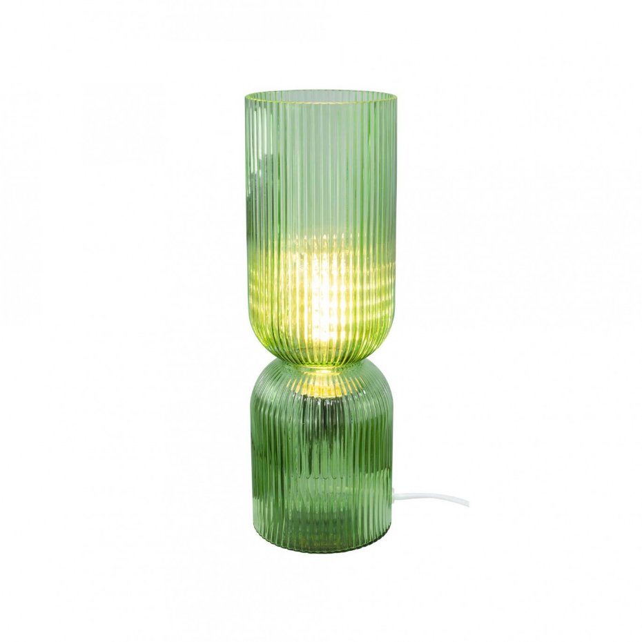 Lampe à poser en verre strié, CHARMY