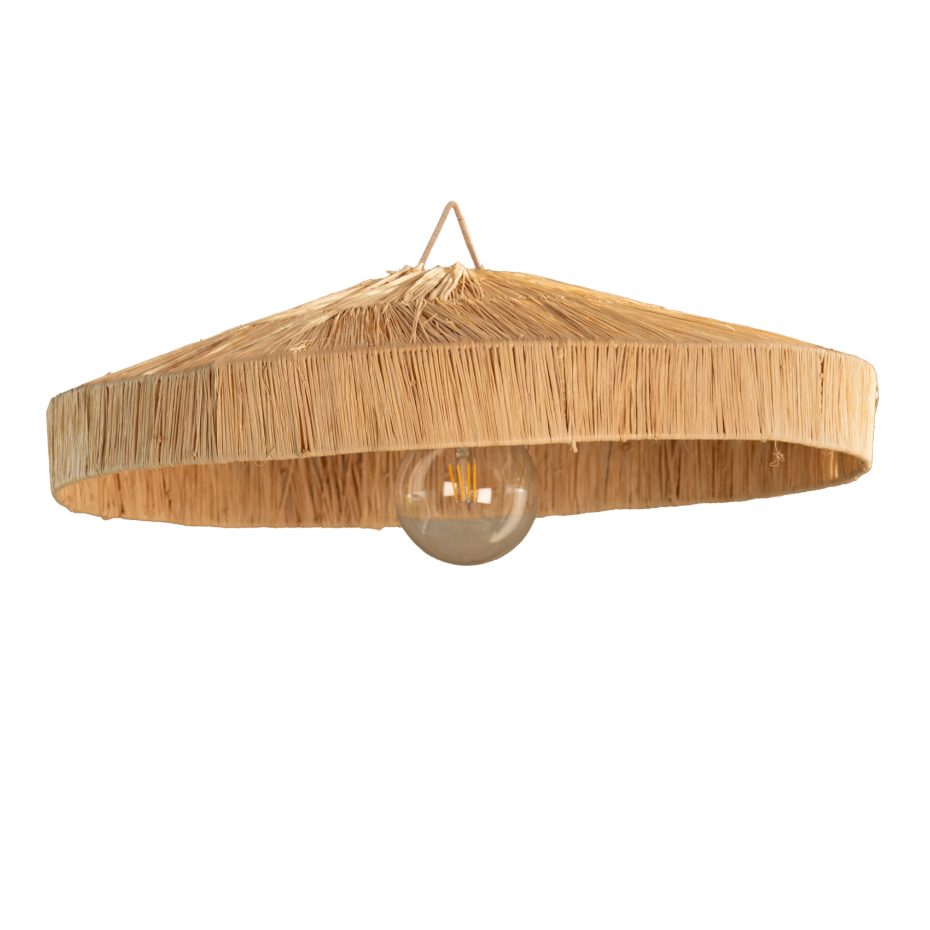 Abat-jour parasol raphia Japandi