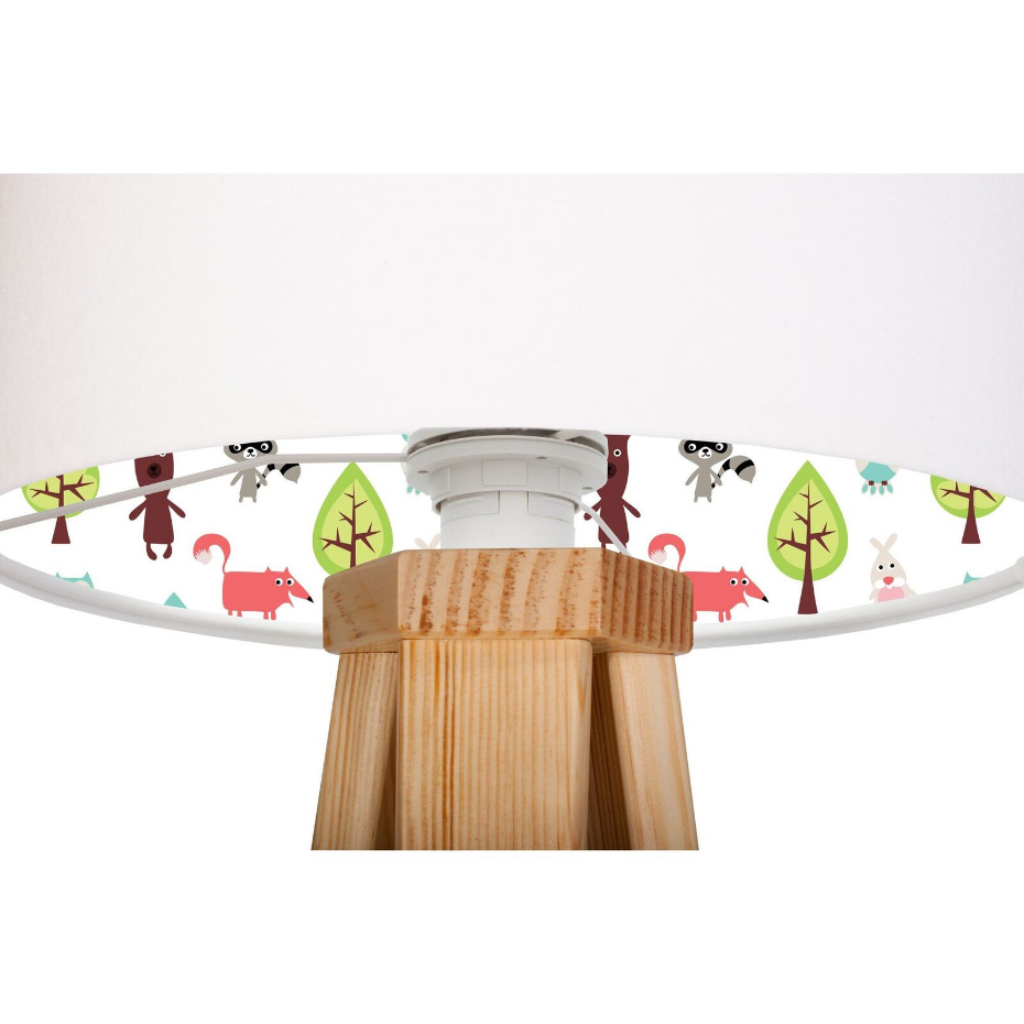 Lampe de chevet en bois avec intérieur décoratif Kids
