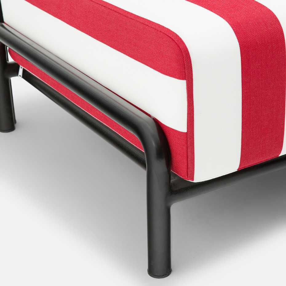 Fauteuil bas de jardin métal acier, Thomes