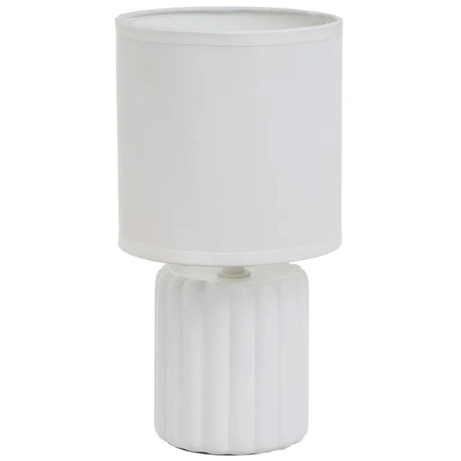 Lampe à poser céramique blanche 13x13x24cm