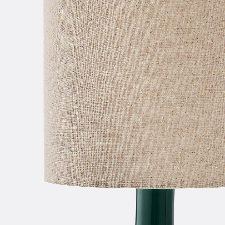 Lampe à poser verre et lin, Juna