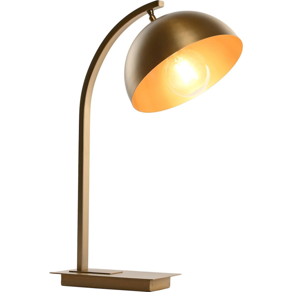 Lampe de table en acier patiné rectangulaire Item Home India Lamps 1c25